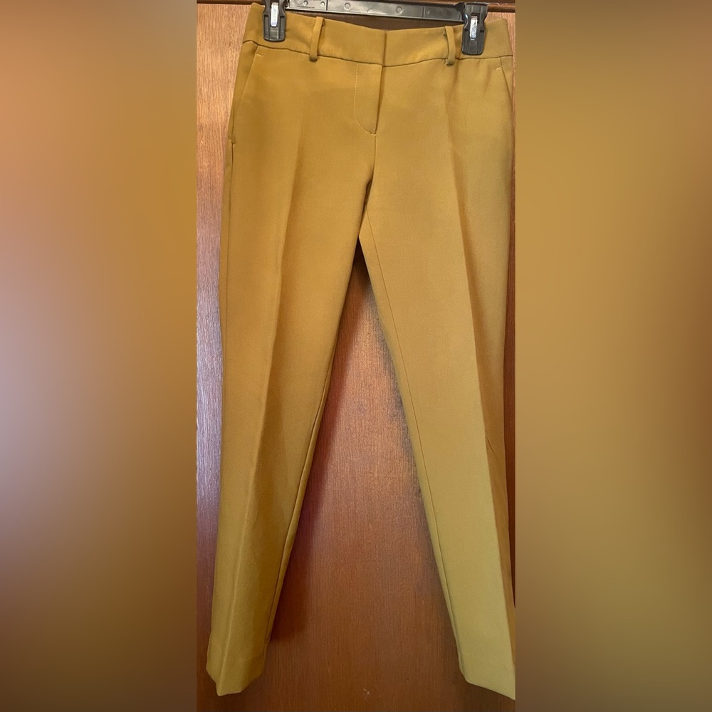 Ann Taylor Mustard Yellow Skinny Pants